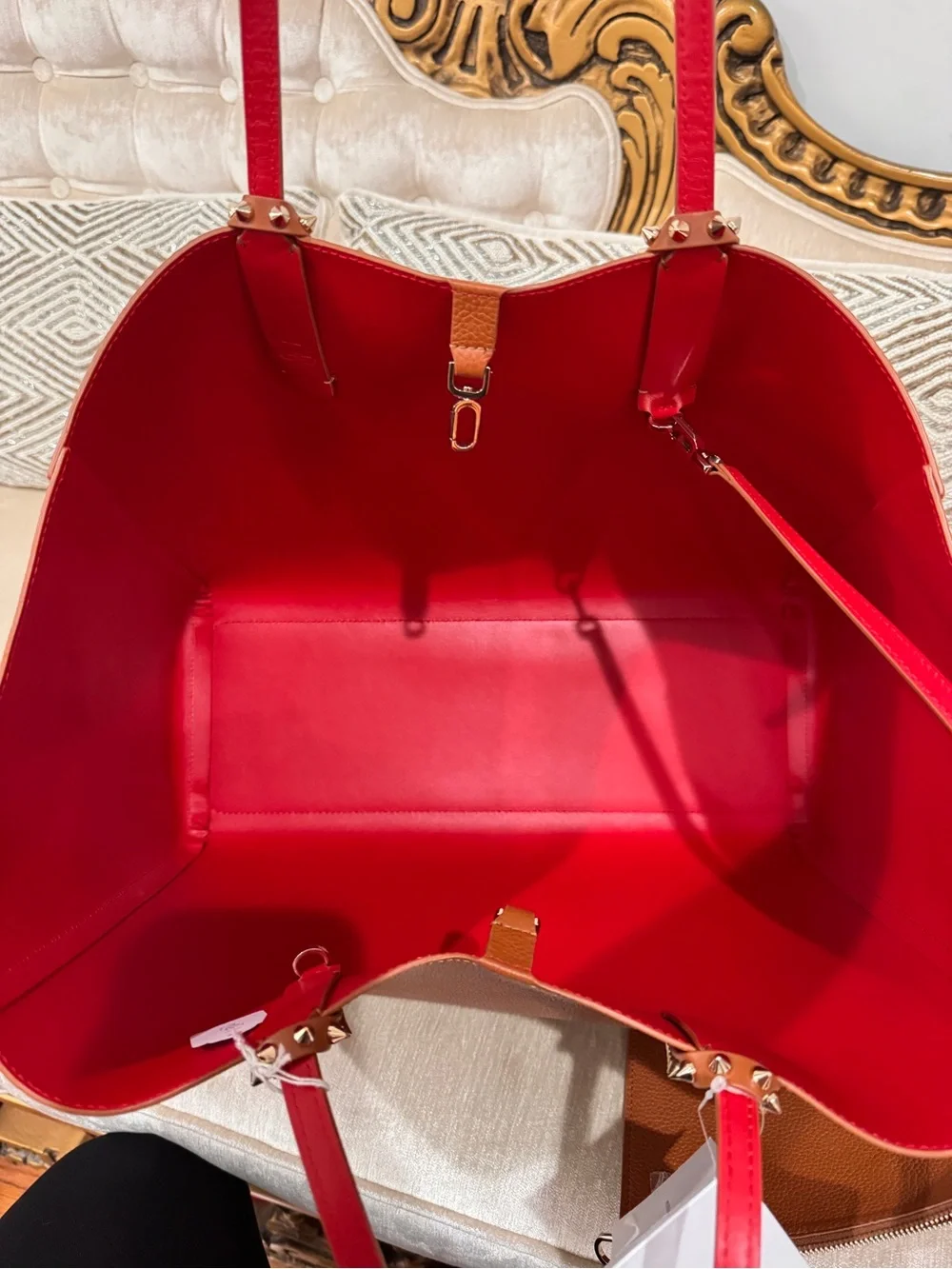 Christian louboutin Cabata Large Tote Bag CUOIO/GOLD